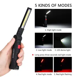 Product image of COB LED USB Rechargeable Waterproof Magnetic Work Light and Hanging Lamp