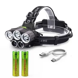 Product image of 6-Mode USB Rechargeable 5-LED Headlamp for Outdoor Tasks