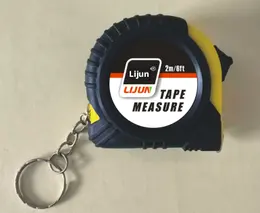 Product image of Keychain Tape Measure, 2m x 12.5mm, ABS/PVC, Black/Yellow