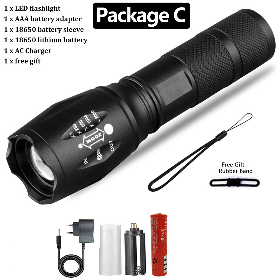 Main product image of Rechargeable Waterproof Mini Flashlight for Camping and Riding