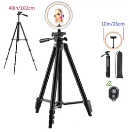 Product image of Ring Mobile Phone Holder Tripod with Round Fill Light, 3 Color Modes