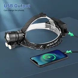 Product image of Waterproof 4500 Lumen LED USB Rechargeable Headlamp with Power Bank