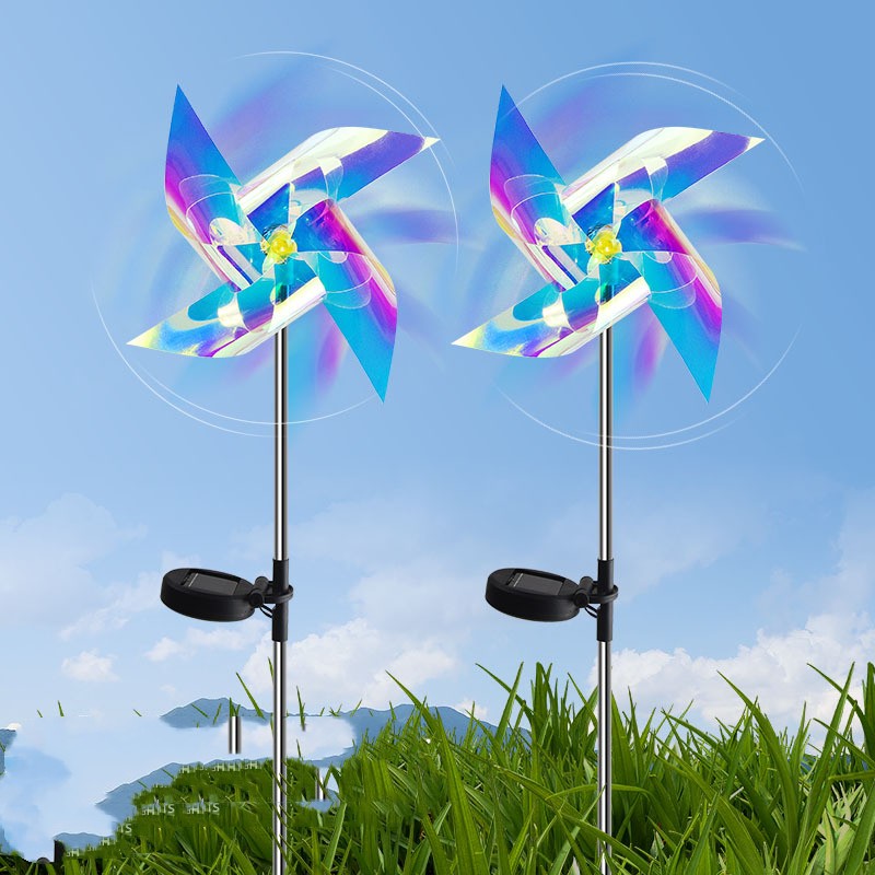 Main product image of LED Solar Powered Color Changing Windmill Ground Stake Light