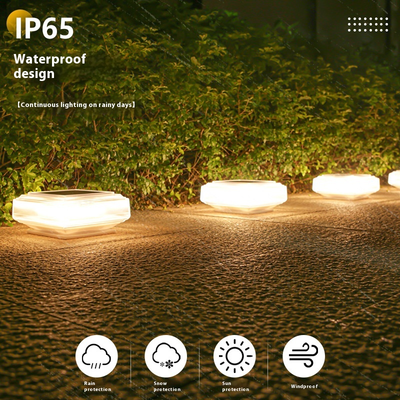 Main product image of Solar Powered Square Column Outdoor Lights