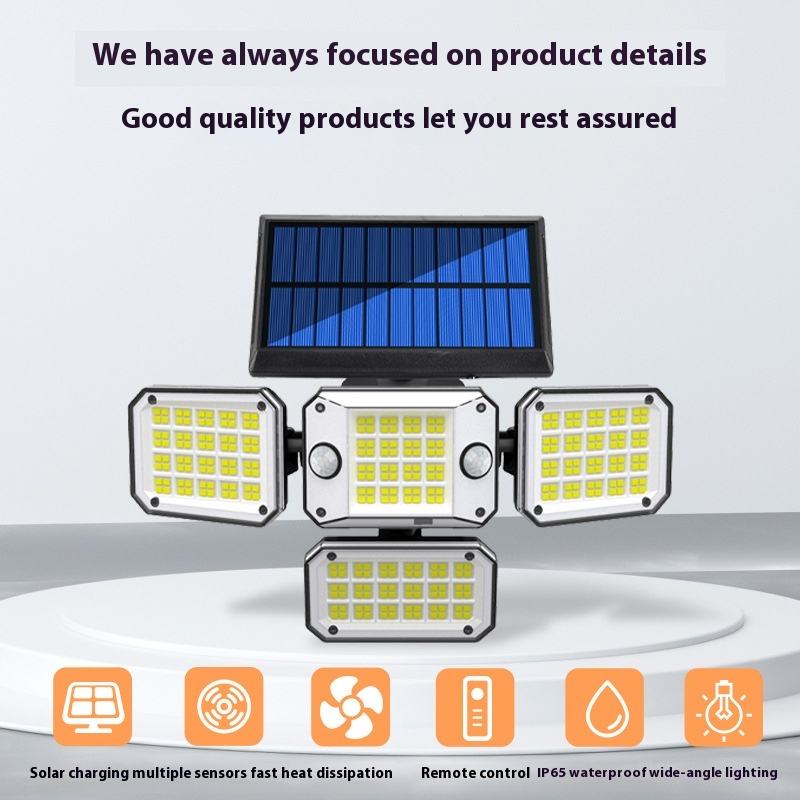 Main product image of Solar Motion Sensor Multi-Angle Outdoor Garden Lamp