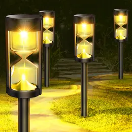 Product image of Solar Powered Hourglass Shaped Outdoor Lawn Lamp