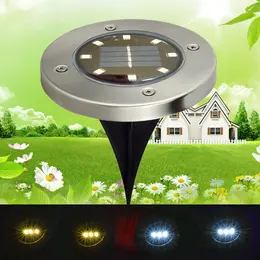 Product image of 8-LED Solar Stainless Steel Landscape Ground Light