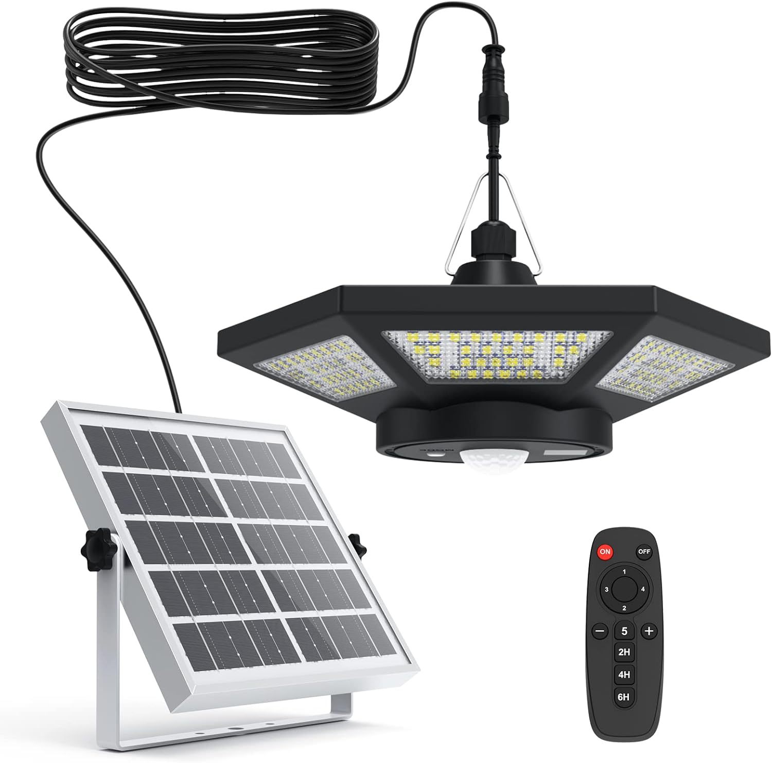 Main product image of Solar Garage Light, Multi-Directional, 4-Panel Design