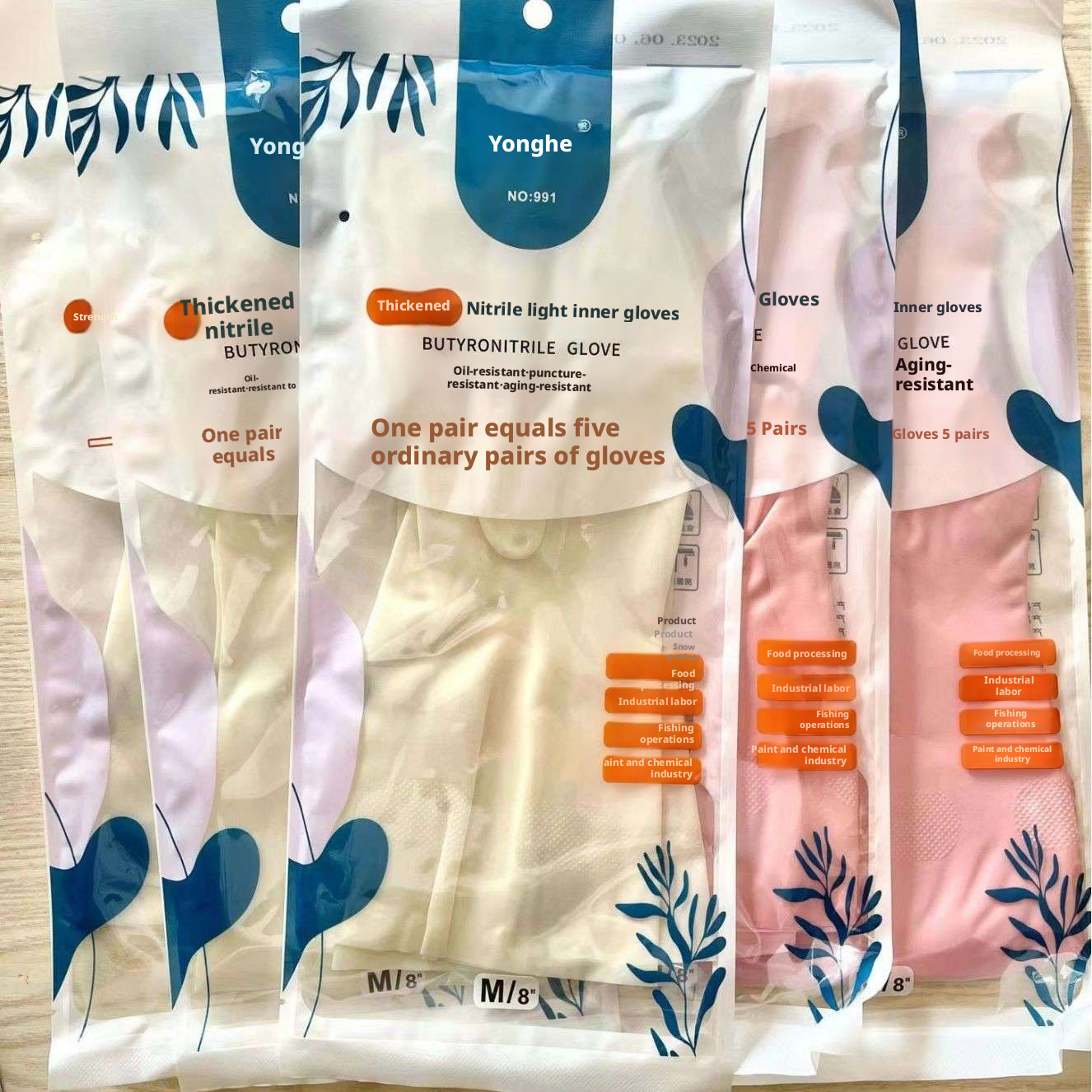 Main product image of Nitrile Latex Household Gloves, White, Size L