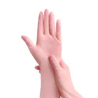 Product image of Pink Nitrile Gloves, 16 inches, Size L, 1 Pair