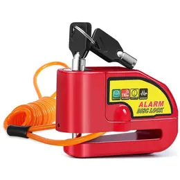 Product image of Motorcycle Disc Lock with Alarm, Vibration Alert, Aluminum, 1.5M Cable