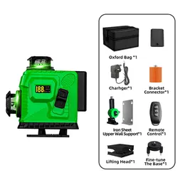 Product image of 16-Line 4D Blue Laser Level Kit for Professional Layout and Alignment