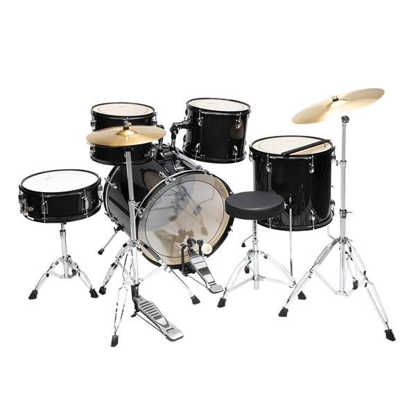 Main product image of 22in 5-Drum Poplar Double-Layer Oil Skin Star Dot Black Drum Frame