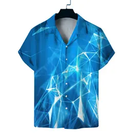 Product image of Men's Digital Print Short Sleeve Cuban Collar Hawaiian Shirt