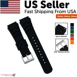 Product image of 18mm, 20mm, 22mm Silicone Watch Band, Quick Release Divers Replacement Strap