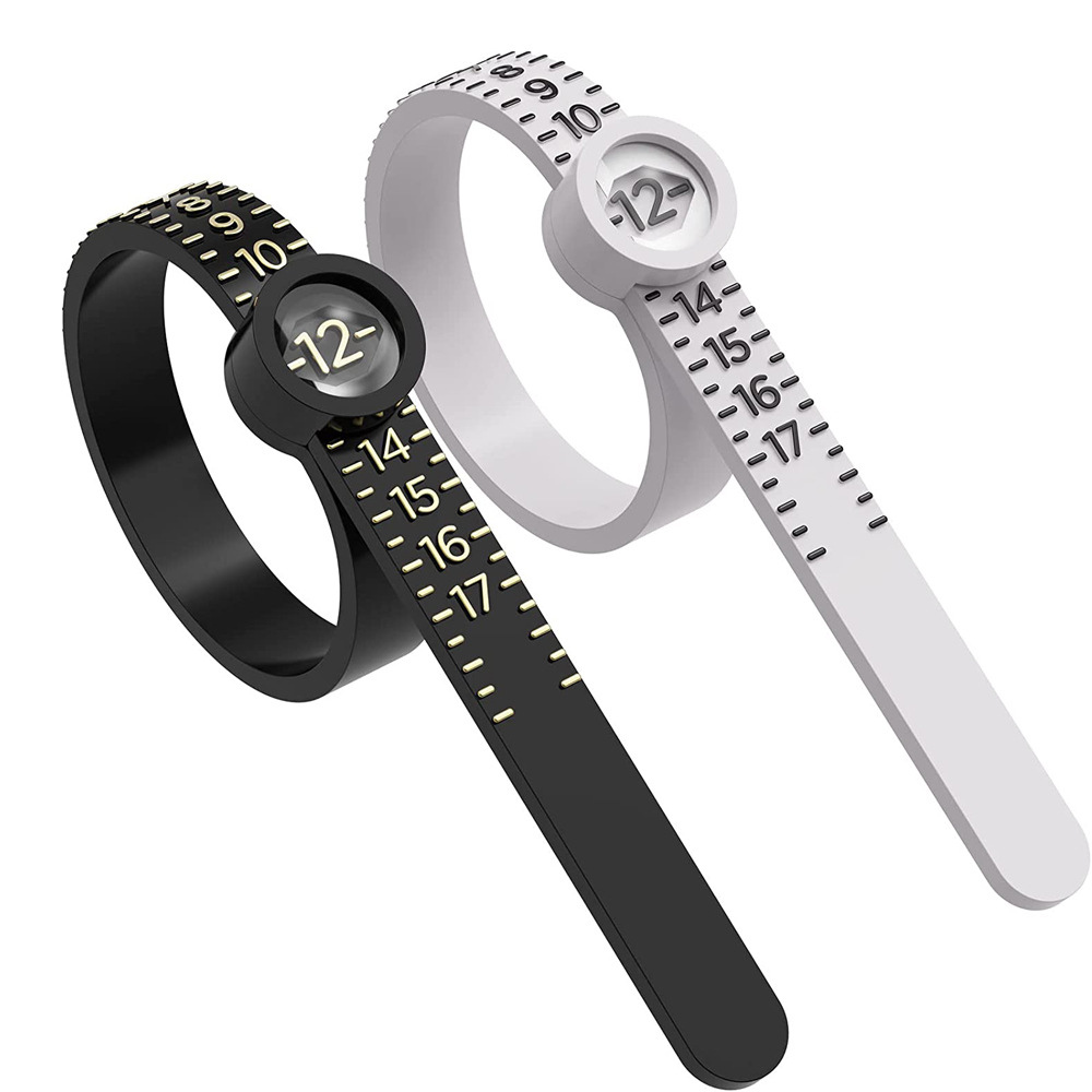 Main product image of Finger Sizing Ring Measuring Tape, Black, for Jewelry Sizing