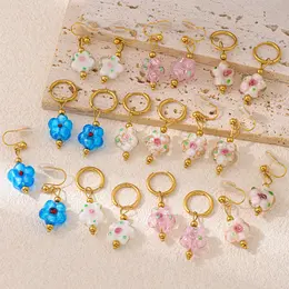 Product image of 304 Stainless Steel 18K Gold Plated Flower-Shaped Ear Clips
