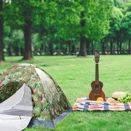 Product image of 3-4 Person Camouflage Camping Tent, UV-Resistant, Fiberglass Poles