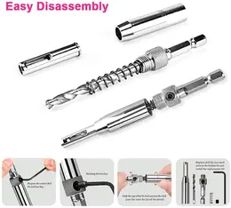 Product image of Woodworking Hinge Hole Opener Drill Bit Set, Hex Shank Positioning Bits