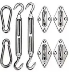 Product image of 8-Piece Stainless Steel Sun Sail Canopy Fixing Fittings Kit