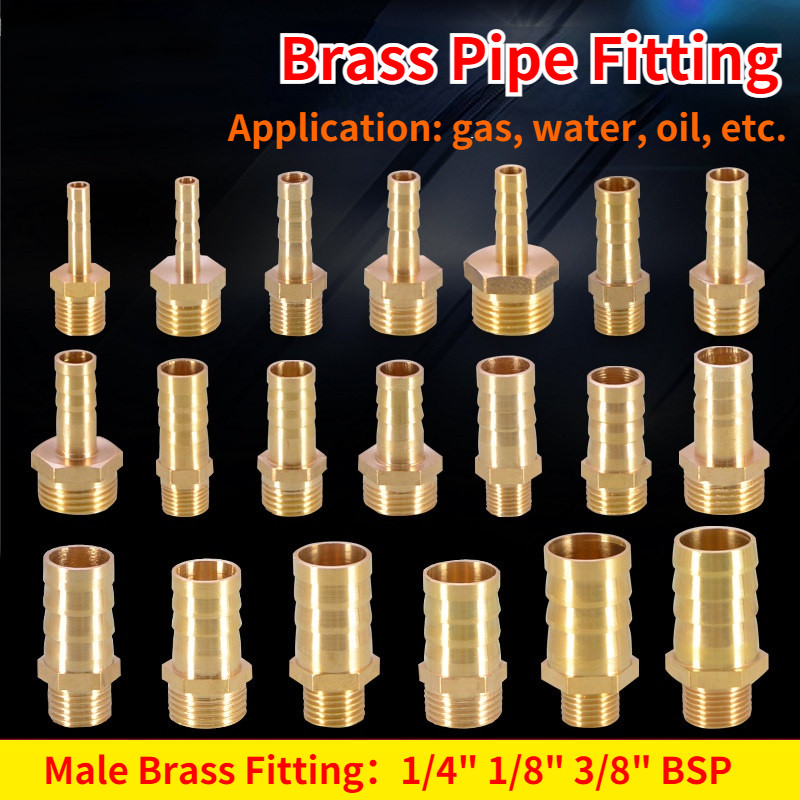 Main product image of Brass BSP Male Pipe to Pagoda Hose Barb Adapter