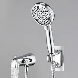 Product image of 8-Setting High-Pressure Handheld Shower with Hose and Slip-On Diverter Tub Spout