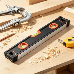 Product image of 6-Piece Magnetic Aluminum Alloy Level Set, 10 to 78 Inch, with Ruler & SAE/Metric Scale
