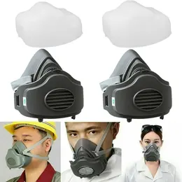 Product image of 2-Pack Reusable Half Face Respirator for Woodworking, Painting, Welding