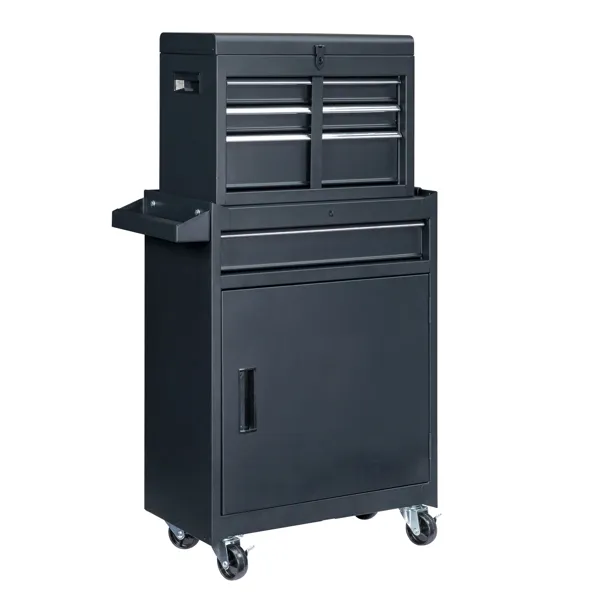 Main product image of Black Mobile Tool Storage Cart for Industrial Workshop Use