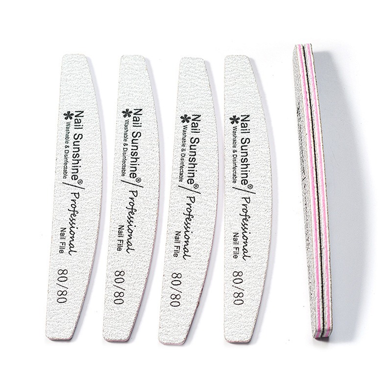 Main product image of Half-moon Gray Washable Non-shedding Sanding Nail File