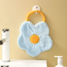 Product image of Thick Coral Fleece Hanging Hand Towels, Cleaning Cloths