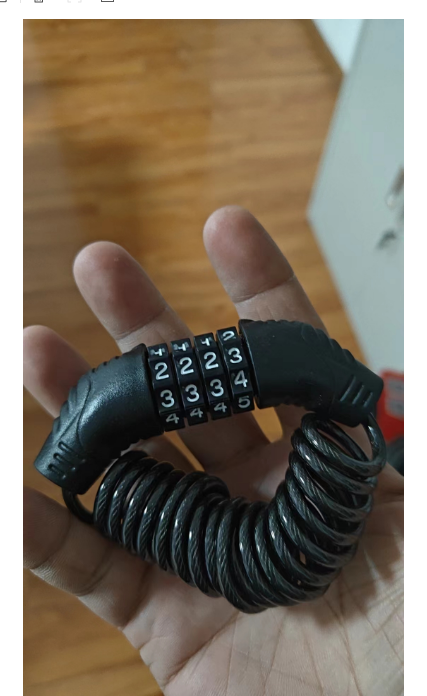 Main product image of Portable Steel Wire Combination Lock for Securing Helmets