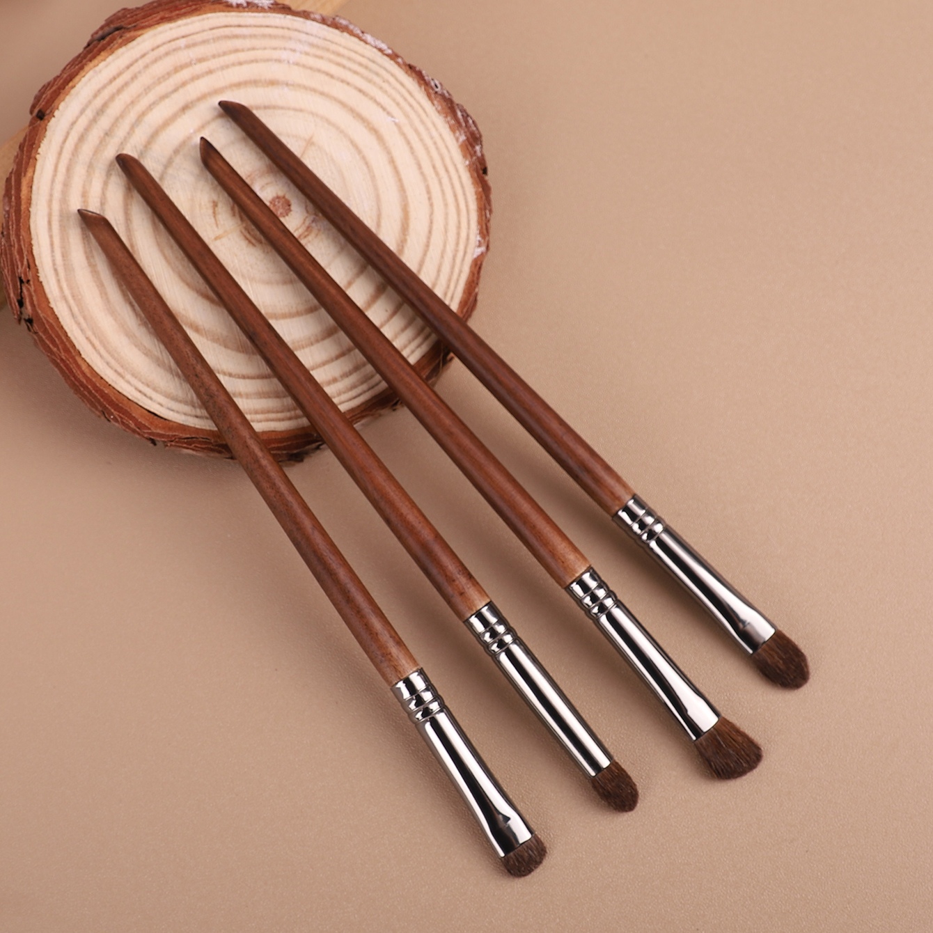 Main product image of 4-Piece Cleaning Brush Set, Pony Hair & Fiber, Wood Handle