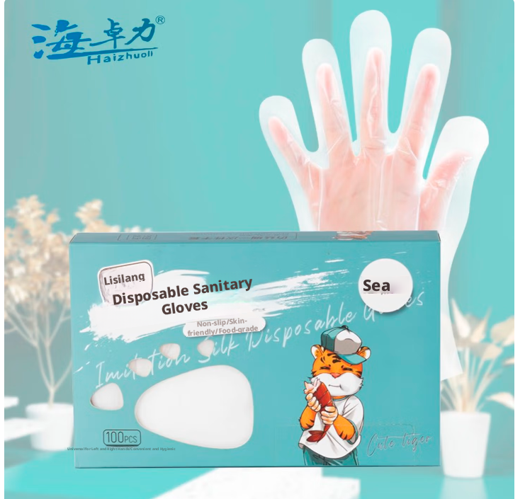 Main product image of Disposable CPE Sanitary Gloves, 100 Pieces per Box