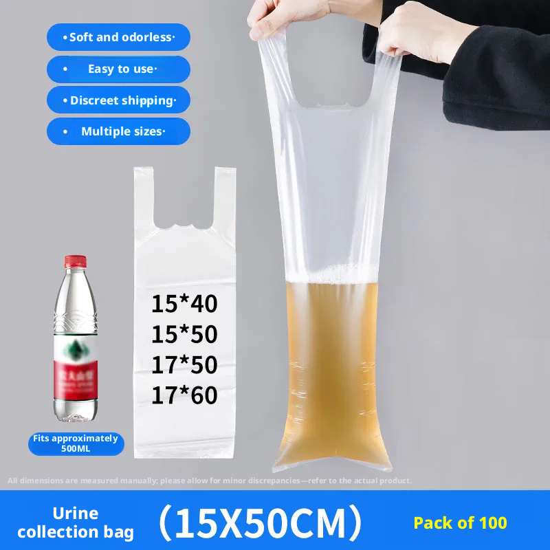 Main product image of Disposable Urine Bags, Vest-15*50 Model, 100 Count