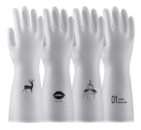 Main product image of Small White Rubber Gloves, One Pair Bagged