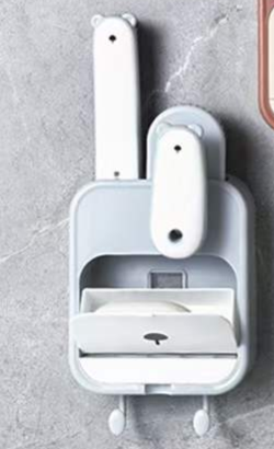 Main product image of Wall-Mounted Soap Box with Brush, Gray, DY