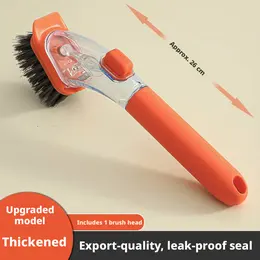 Product image of Orange Liquid Dispensing Brush for Cleaning