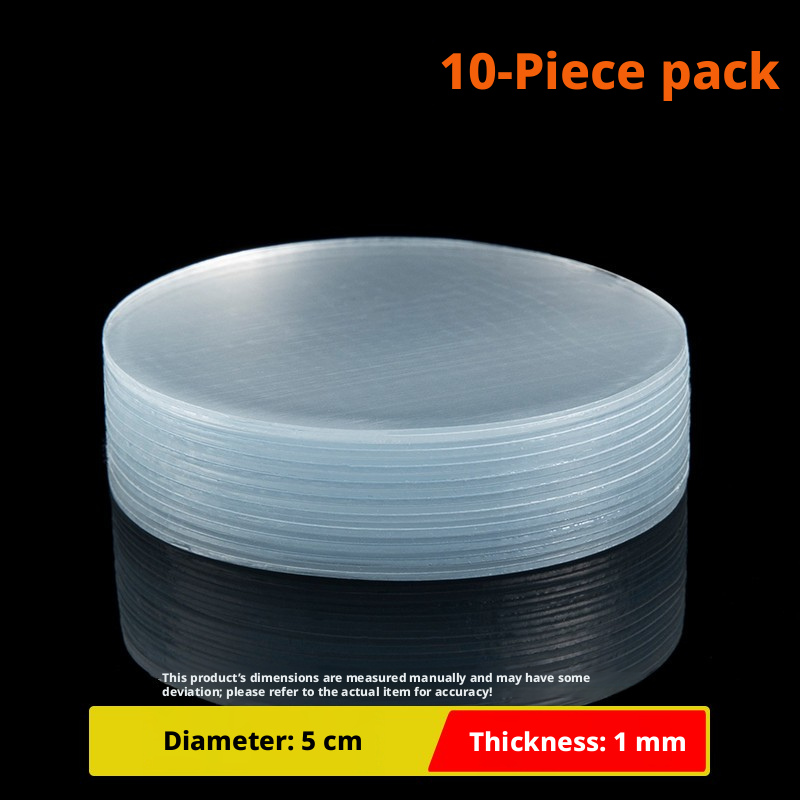 Main product image of 50mm Round Double-Sided Transparent Adhesive Discs, 10-Pack
