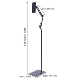 Product image of Floor Tablet/Phone Stand, Adjustable Rotating, 4.72 to 7.09in