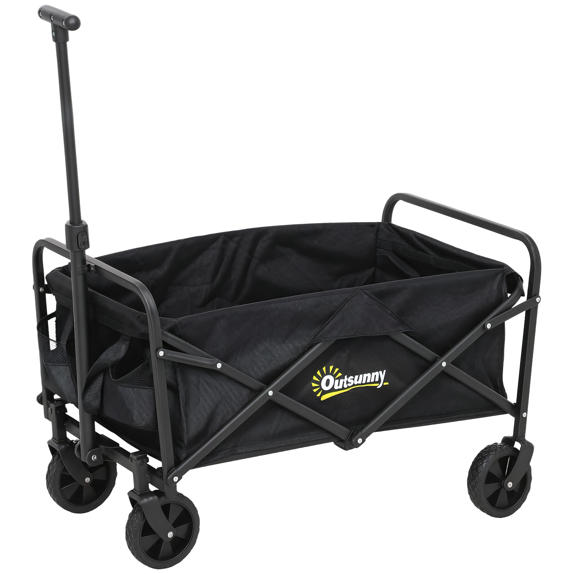 Main product image of 62L 120kg Heavy Duty Folding Wagon, Adjustable Handle, Black