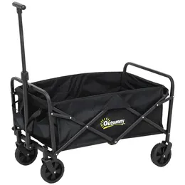Product image of 62L 120kg Heavy Duty Folding Wagon, Adjustable Handle, Black