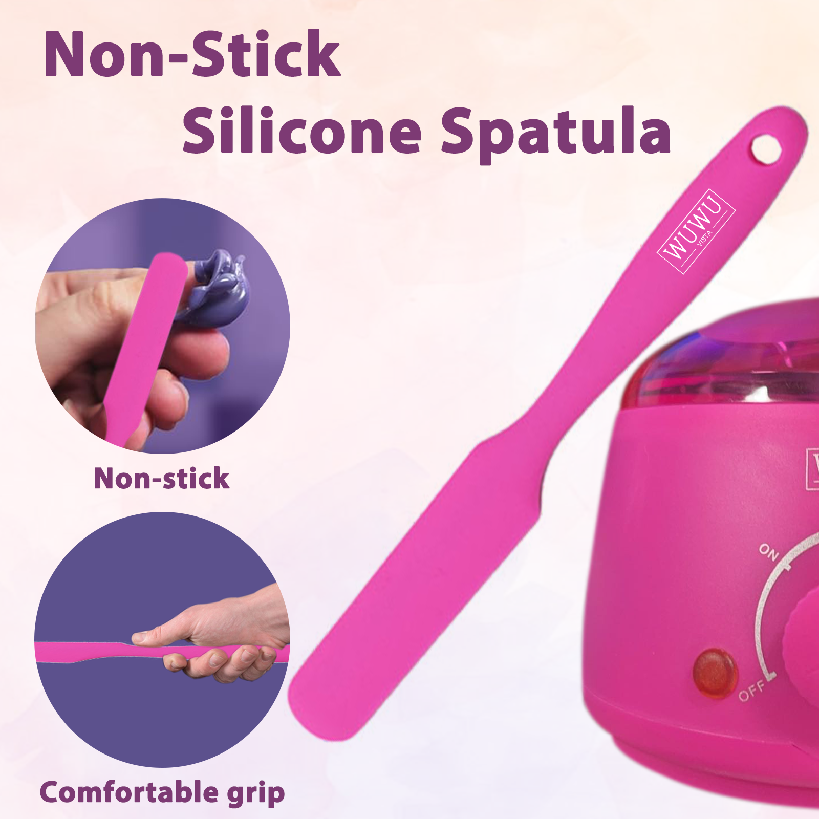 Main product image of WUWUVISTA Non-stick Silicone Spatula for Wax Spreading and Removal