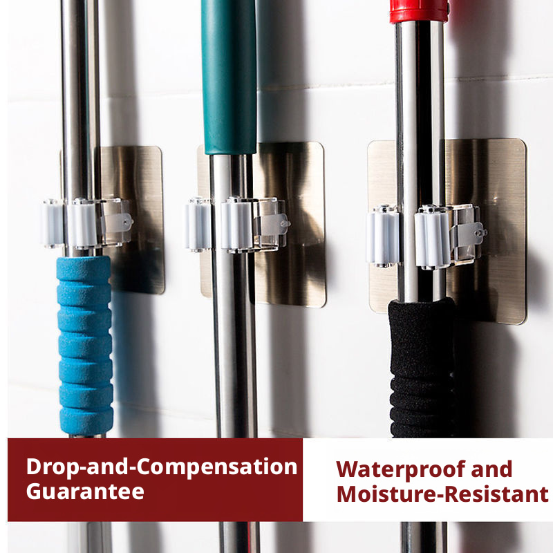 Main product image of Wall-Mount Mop and Broom Holder Rack for Cleaning Supplies