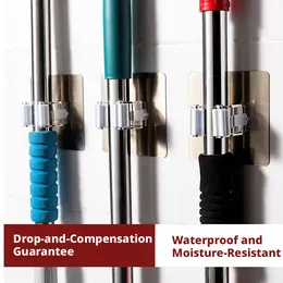 Product image of Wall-Mount Mop and Broom Holder Rack for Cleaning Supplies