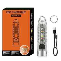 Product image of Mini USB Rechargeable LED Keychain Flashlight, Side Light