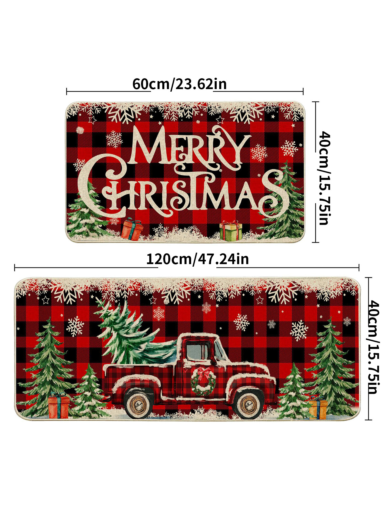 Main product image of Car Pattern Kitchen Floor Mat Set, 40 x 60 cm and 40 x 120 cm