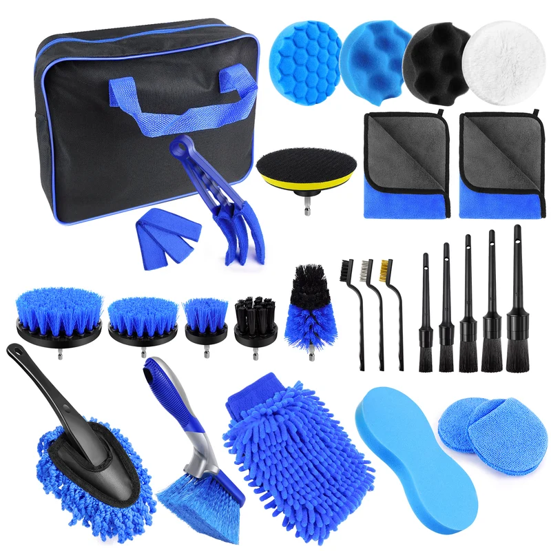 Main product image of Car Detailing Brush Set for Interior, Exterior, and Wheels