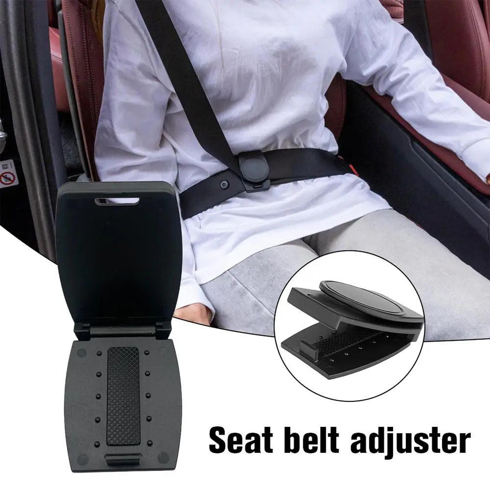 Main product image of Car Seat Belt Adjuster Clamp, Shoulder Neck Locking Clip, Black, 2-Pack