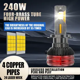 Product image of 240W LED Headlight Bulb, 4 Copper Tubes, H1 H4 H7